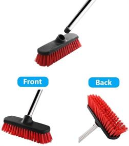img 3 attached to 🧹 GeeRo Deck Scrub Brush with Long Handle - Ultimate 54" Floor Scrub Brush for Effective Cleaning in Bathrooms, Kitchens, Garages, Patios, and More!