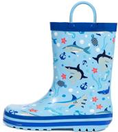 👦 outee printed waterproof rubber rain boots - adorable footwear for toddlers and kids logo