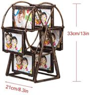 vintage rotating ferris wheel picture frame: personalized family photo showcase, desk table top décor for 12 photos - perfect christmas and birthday gifts логотип