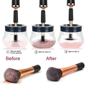 img 1 attached to 💄 DOTSOG Makeup Brush Cleaner Dryer: The Ultimate Super-Fast Electric Brush Cleaning Machine with 8 Rubber Collars, Automatic Brush Spinner for all Brushes - Wash and Dry in Seconds!