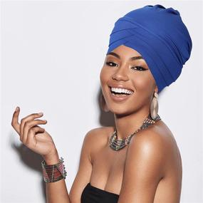 img 3 attached to 🧣 Geyoga Women's Cotton Turban Hats 4-piece Set - Slouchy Sleep Cap Headwrap for Slap Headwear