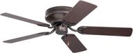 kathy ireland home snugger flush mount ceiling fan: 42 inch low profile 🏠 hugger with reversible blades & pull chain - light kit adaptable, oil rubbed bronze логотип