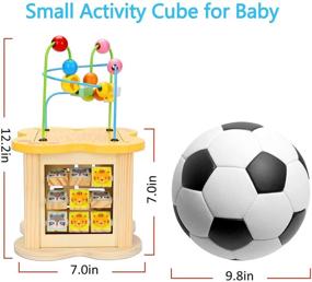 img 2 attached to 🔠 Wooden Bead Maze Animal Shape Sorter Learning Montessori Activity Cube - Baby Toys for 6-12 Month 1-2 Year Old Toddler, Boys, Girls - First Birthday Gift, Christmas Present