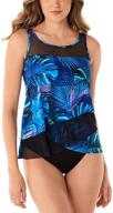 👙 miraclesuit royal palms mirage underwire bra tankini top for women logo