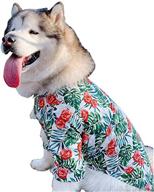 🐶 coutudi large dog hawaiian shirt with aloha flower & pineapple design, sizes 3xl to 6xl, perfect for large breeds in alaska and hatch логотип