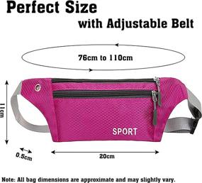 img 1 attached to 👜 Durable Waterproof Running Belt with 3 Zippered Pockets - Fashionable Waist Bag for Runners up to 42" Waist Size - Ideal for Travel, Gym, Jogging, Trail Running (Orange)