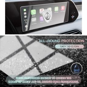 img 3 attached to 📱 2021 Updated CDEFG Car Screen Protector - Center Control Navigation Touchscreen Protector for 2020 2021 Palisade, Tempered Glass - High Definition Scratch-Resistant Shield (10.25 inch)