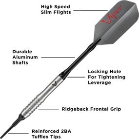 img 2 attached to 🎯 High-Quality Soft Tip Darts - Viper V-Factor 90% Tungsten with Handy Storage/Travel Case