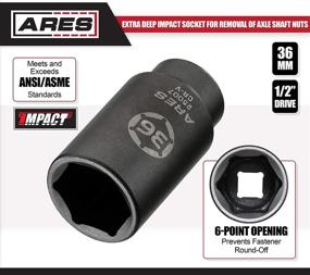 img 3 attached to ARES 25007-1/2-Inch Drive 6 Point Axle Nut Socket (36MM) - Easy & Efficient Removal of Axle Shaft Nuts