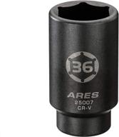 ares 25007-1/2-inch drive 6 point axle nut socket (36mm) - easy & efficient removal of axle shaft nuts logo