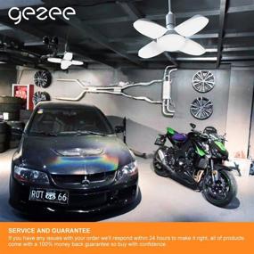 img 1 attached to High-Efficiency Gezee LED Garage Light: Powerful 60W E26 6500K 6000Lm Deformable Shop Lamp with 4 Adjustable Panels - Perfect for Garage, Warehouse, Workshop, Basement, Gym & Kitchen! (1 PC)