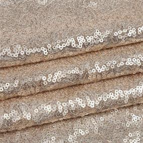 img 1 attached to 💃 TRLYC 4ft x 16ft Champagne Sequin Aisle Floor Runner with Glitter - Perfect for Wedding Decor