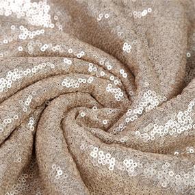 img 2 attached to 💃 TRLYC 4ft x 16ft Champagne Sequin Aisle Floor Runner with Glitter - Perfect for Wedding Decor