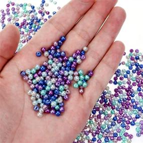 img 1 attached to 📿 TOAOB 1000pcs Multi-Colored 4mm Round Glass Pearl Beads: Perfect for DIY Craft, Necklaces, Bracelets, and Jewelry Making