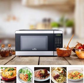 img 1 attached to Willz WLCMV207S2-07 Stainless Steel Countertop Microwave Oven: 6 Cooking Programs, LED Display, Interior Light, 0.7 Cu.Ft