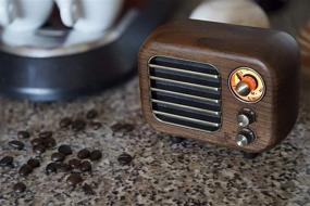 img 3 attached to Opis Radio 3 – Small Wooden Retro Bluetooth Speaker And FM Radio (Walnut)