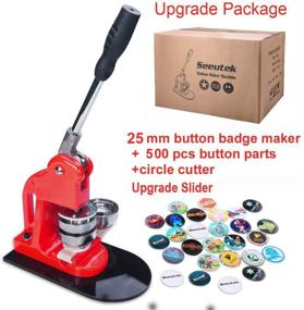 img 2 attached to 🔘 Seeutek 1-Inch Button Maker Machine Badge Maker with 500 Pcs Button Parts and Circle Cutter - 25mm