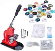 🔘 seeutek 1-inch button maker machine badge maker with 500 pcs button parts and circle cutter - 25mm logo