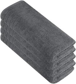 img 2 attached to 🔲 Tens Towels Large Bath Towels, 100% Cotton, 30 x 60 Inches, Extra Absorbent & Quick Dry, Perfect for Daily Use, Pack of 4, Dark Grey