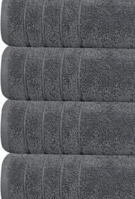 img 1 attached to 🔲 Tens Towels Large Bath Towels, 100% Cotton, 30 x 60 Inches, Extra Absorbent & Quick Dry, Perfect for Daily Use, Pack of 4, Dark Grey