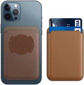 img 4 attached to 📱 【Enhanced Version】 Leather Phone Card Holder Wallet - Stick on All Cell Phones (Saddle Brown)