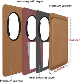 img 2 attached to 📱 【Enhanced Version】 Leather Phone Card Holder Wallet - Stick on All Cell Phones (Saddle Brown)