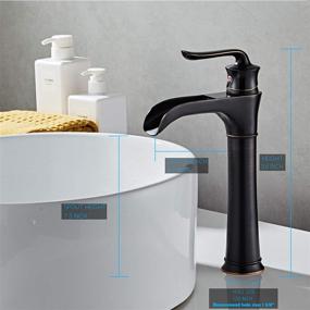 img 3 attached to Farmhouse Waterfall Bathroom Faucet by MYHB: SH8012H - Enhancing Elegance and Relaxation