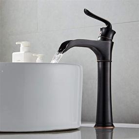 img 1 attached to Farmhouse Waterfall Bathroom Faucet by MYHB: SH8012H - Enhancing Elegance and Relaxation