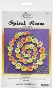 img 1 attached to 🌹 Quilled Creations QC421 Spiral Roses Quilling Kit - Vibrant Orange, Peach, and Yellow Colors