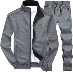 img 4 attached to 👕 Stylish & Comfortable: PASOK Men's Casual Tracksuit for Jogging & Sports