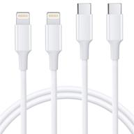 🔌 кабель usb c на lightning apple mfi certified 2-пак 3 фута - быстрая зарядка, совместим с iphone 13 логотип