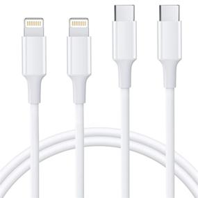 img 4 attached to 🔌 Кабель USB C на Lightning Apple MFi Certified 2-пак 3 фута - быстрая зарядка, совместим с iPhone 13