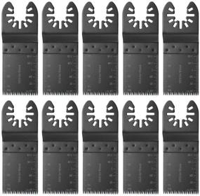 img 4 attached to 🔥 Premium 10pcs 35mm High Carbon Steel Saw Blades: Efficiently Cut with Oscillating Multitool Quick Release – Compatible with Dewalt, Stanley, Black Decker