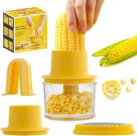 🌽 quick and mess-free corn stripping with the olekurt corn stripper - 4 in 1 stainless steel tool with bowl for effortless ginger grating, carrot and potato planing - seamless design, no splatters, enhanced durability logo