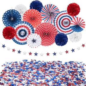 img 4 attached to 🎇 Vibrant 4th of July Decorations Set: Patriotic Party Supplies for a Stunning Independence Day Celebration