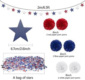 img 1 attached to 🎇 Vibrant 4th of July Decorations Set: Patriotic Party Supplies for a Stunning Independence Day Celebration