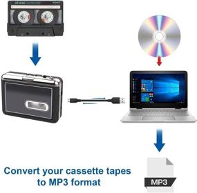 img 3 attached to Преобразователь кассетного плеера Rybozen - цифровой MP3 портативный устройство Walkman | Конвертирование записей на кассетах в формат MP3 с улучшенным программным обеспечением (AudioLAVA)
