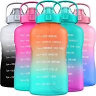 stay hydrated and motivated with the koeka 1 gallon/128oz orange+green water bottle, time marker, straw, and leakproof design - perfect for gym and fitness enthusiasts! логотип