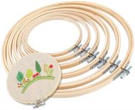 🎋 wholesale pack: 6 pieces of 3-10 inch bamboo embroidery hoops - ideal for cross stitch, embroidery, and crafts logo