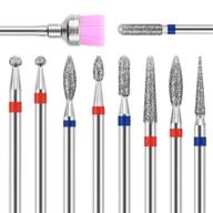 💅 10-piece carbide diamond nail drill bits - 3/32" professional set for precise cuticle clean-up in pedicure and manicure logo