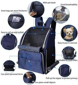 img 2 attached to 🐾 Hongru Breathable Mesh Pet Carrier Backpack for Cats and Dogs - Secure Inner Safety Strap, Ideal Travel, Hiking, and Outdoor Use