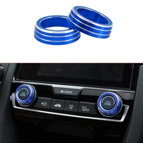 img 3 attached to 🚗 Enhance Your Honda Civic with TopDall Audio Speaker Engine Auto Press Start Ignition AC Climate Knob Ring Sticker