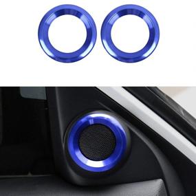 img 2 attached to 🚗 Enhance Your Honda Civic with TopDall Audio Speaker Engine Auto Press Start Ignition AC Climate Knob Ring Sticker