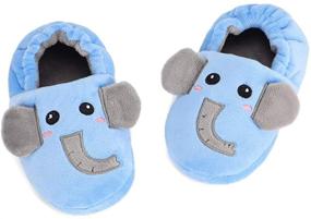 img 2 attached to Cute Cartoon Winter Slippers for Girls & Boys: LACOFIA Warm Plush Little Kids House Shoes