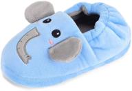 cute cartoon winter slippers for girls & boys: lacofia warm plush little kids house shoes logo