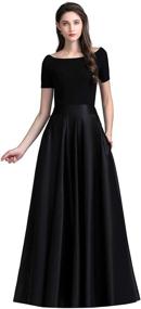 img 4 attached to 👗 Diydress Women’s Long Satin Maxi Skirt: Elegant Floor-Length High-Waist Formal Prom Skirt with Pockets