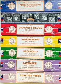 img 2 attached to 🎁 Sensational Satya Incense Gift Set: Nag Champa, Super Hit, Dragon's Blood & More - 15g