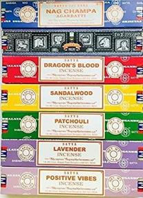 img 1 attached to 🎁 Sensational Satya Incense Gift Set: Nag Champa, Super Hit, Dragon's Blood & More - 15g