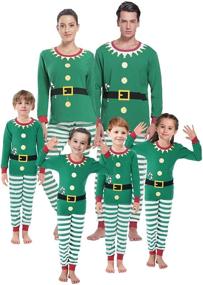 img 1 attached to 🎄 Cozy and Festive: Women's Cotton Christmas Pajamas for Family Matching | Men's Long Sleeve Sleepwear & Jammies