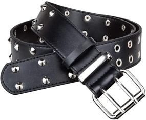 img 1 attached to Samtree Studded Grommet Square Leather Men's Accessories